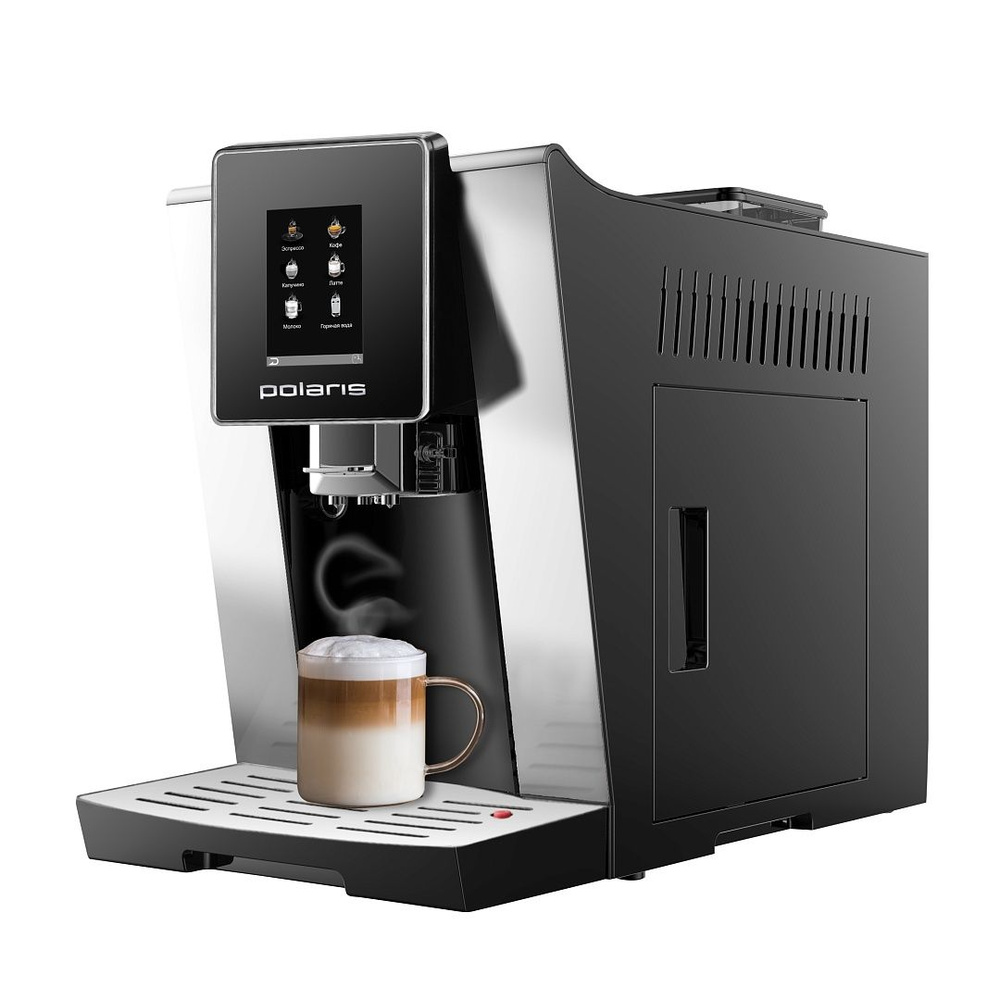 Кофемашина Polaris PACM 2060AC, черного цвета, мощность 1500 Вт., емкость резервуара для зерен 250 г., #1