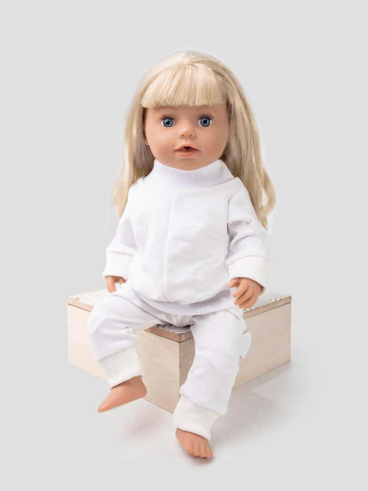 Одежда для куклы Беби Бон (Baby Born) 43см , Rich Line Home Decor, Х-355_Белый  #1