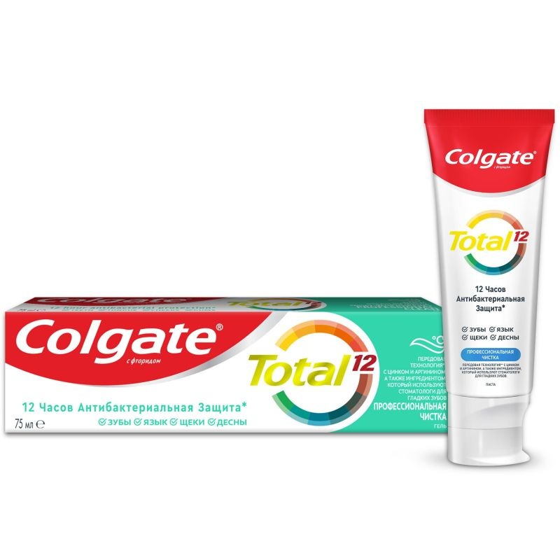 Зубная паста COLGATE TOTAL 12 Профессиональная чистка гель 75 мл  #1