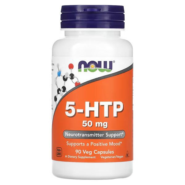 5 HTP 50 мг 90 капсул, NOW 5-HTP, Источник серотонина, Для нервной системы, При нарушении сна  #1