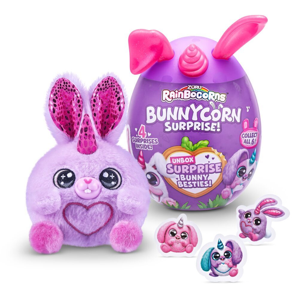 Игровой набор Zuru Rainbocorns сюрприз в яйце Bunnycorn Surprise (плюш кролик + наклейки)  #1