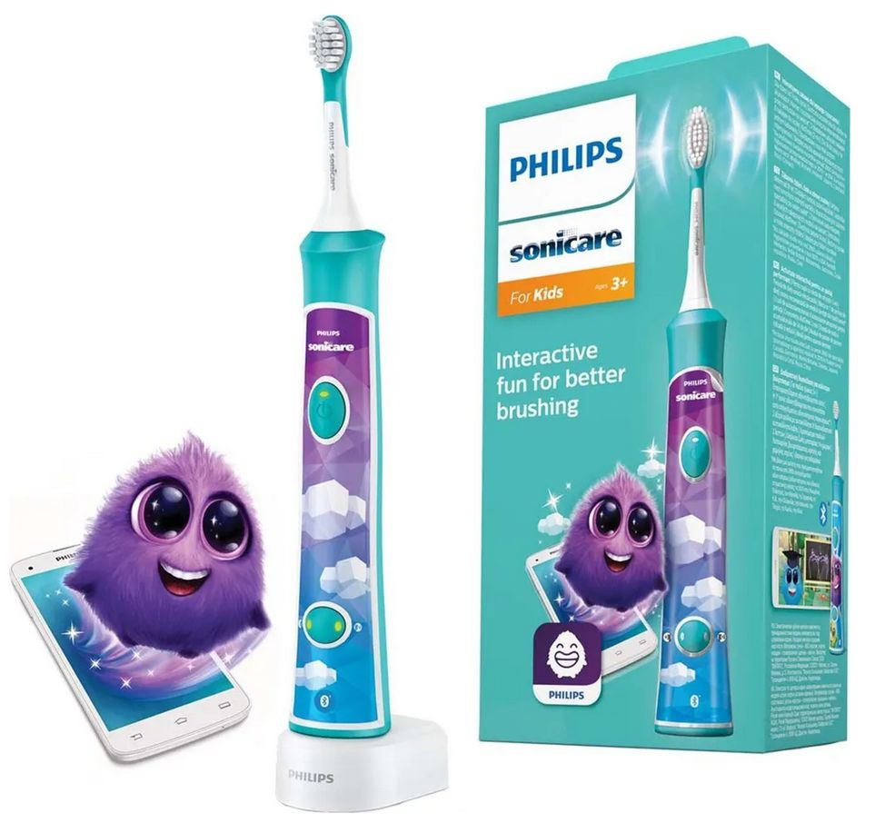 Электрическая зубная щетка Philips Sonicare ForKids HX6322/04, голубой, белый, бирюзовый  #1