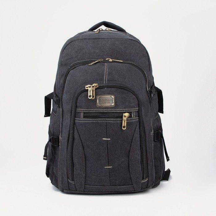 Рюкзак туристический, 60 л, отдел на молнии, наружный карман, цвет черный  #1