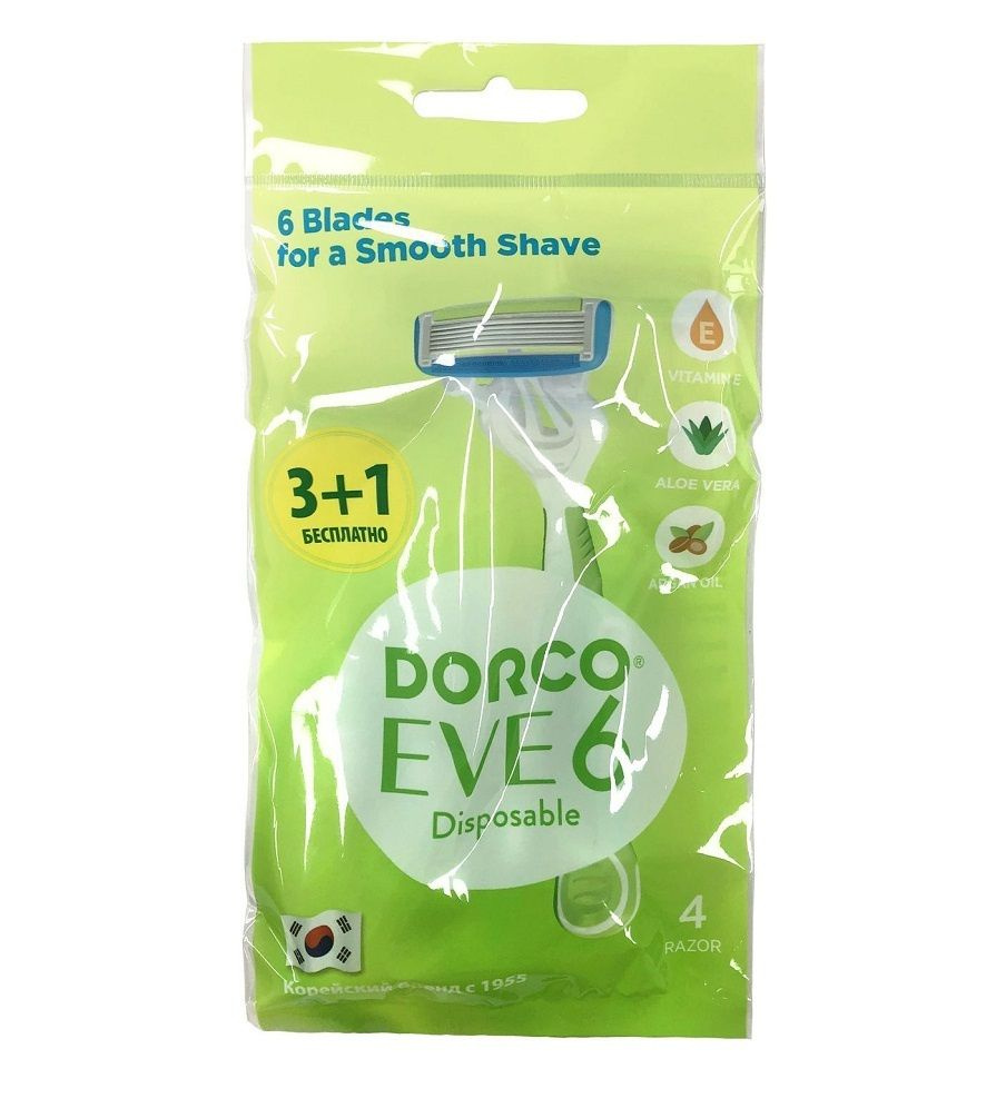 Dorco Eve 6 Disposable станок для бритья одноразовый женский (4 шт.)  #1