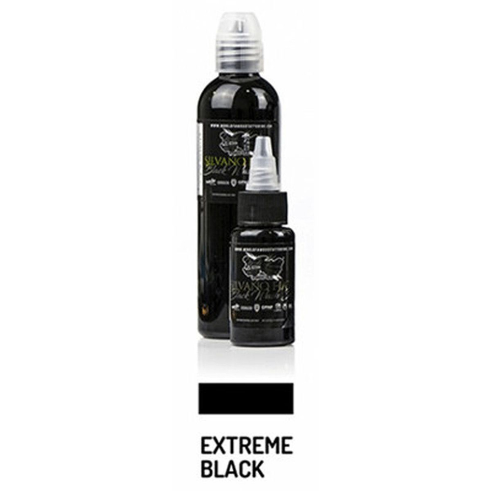 Краска для тату World Famous Tattoo Ink SILVANO FIATO EXTREME BLACK (1 унция - 30 мл)  #1