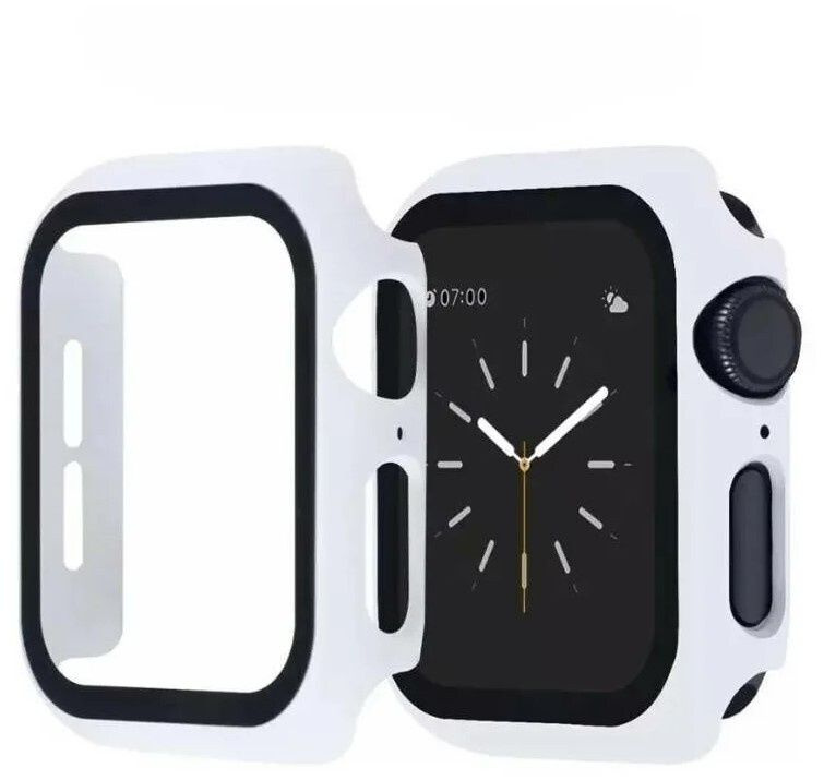 Защитный пластиковый чехол (кейс) Apple Watch Series 1 2 3 (Эпл Вотч) 38 мм для экрана/дисплея и корпуса #1