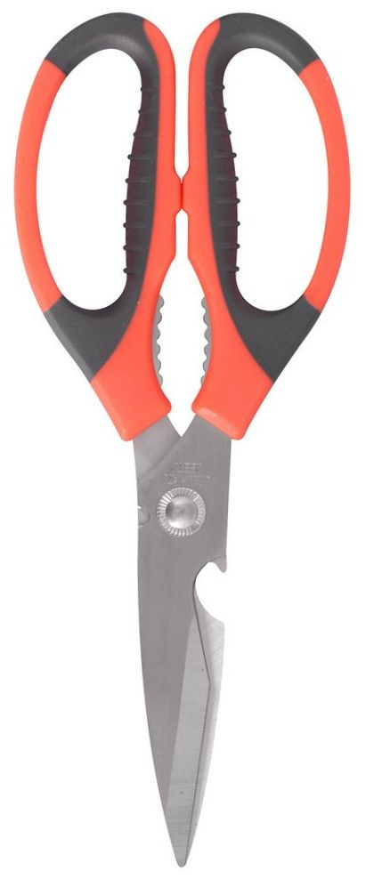 Ножницы кухонные Мультидом DA60-31 с пружинным механизмом и замком, нержавеющая сталь красный 21см  #1