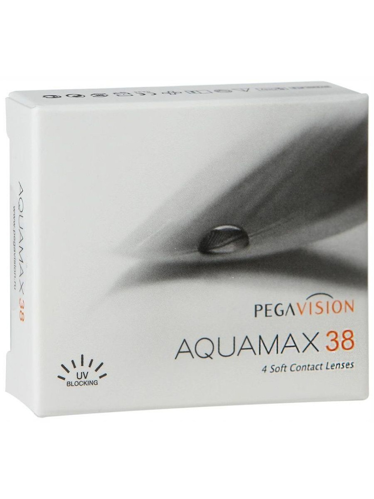 AQUAMAX 38 -2,50 / 14.0 / 8.6, 4 шт. Контактные полугодовые гидрогелевые линзы. PEGAVISION Аквамакс 38 #1