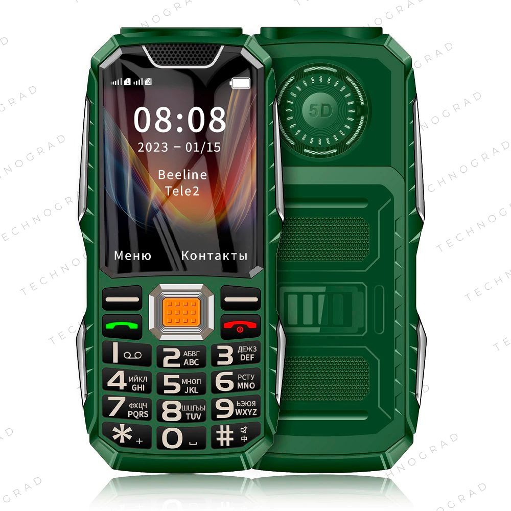 Мобильный телефон BENSON с 2 Dual SIM, 32Мб, Micro SD, 3800 мАч. Недорогой кнопочный телефон, русская #1