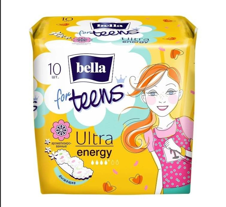 Прокладки BELLA for teens Ultra energy, для подростков, супертонкие, 10 шт (5900516302405)  #1