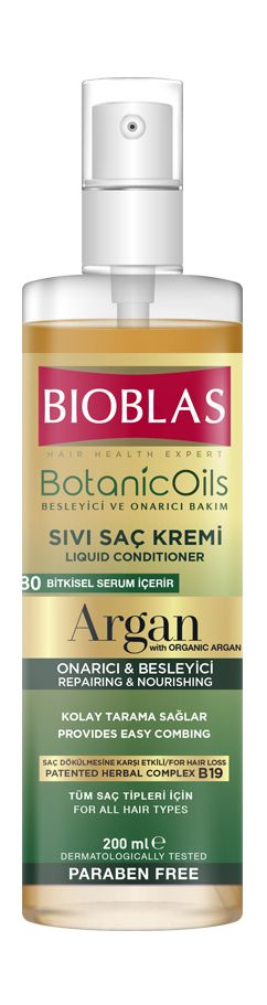 Несмываемый кондиционер против выпадения волос с аргановым маслом Bioblas Botanic Oils Argan Oil Liquid #1