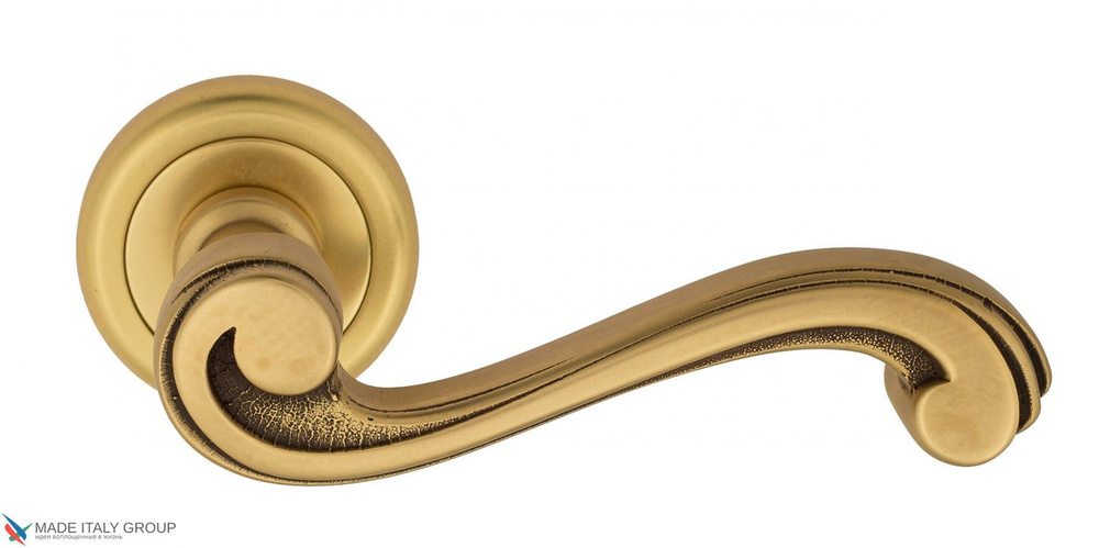 Дверная ручка Venezia VIVALDI D1 французcкое золото + коричневый  #1
