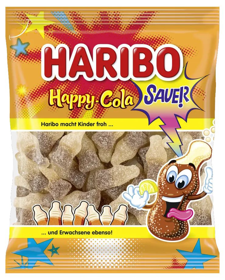 Мармелад жевательный HARIBO Харибо Happy Cola Sauer Счастливая кола кислая 175 г  #1