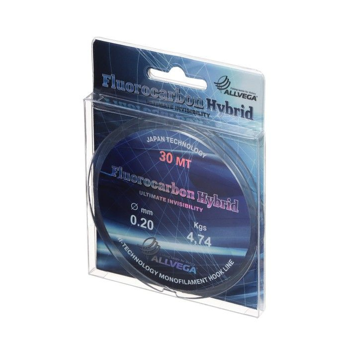 Леска монофильная "Fluorocarbon Hybrid" 30м 0,20мм, 4,74кг, флюорокарбон 65%  #1