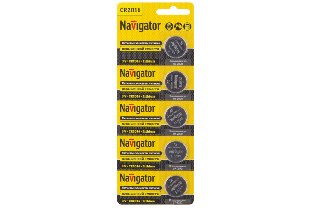 Navigator Батарейка CR2016, Литиевый тип, 10 шт #1