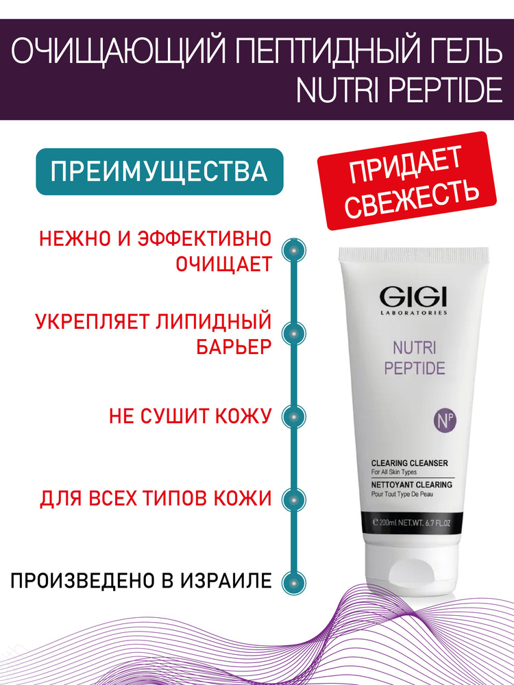 GIGI (Джи Джи) Очищающий пептидный гель Nutri Peptide #1