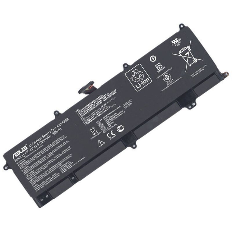 Аккумулятор для ноутбука Asus S200, S200E, X202E, (C21-X202), 5136mAh, 7.4V, черный, ORG  #1