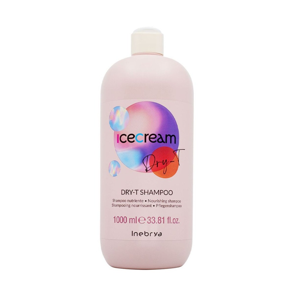 Inebrya Шампунь питательный для увлажнения сухих и пористых волос Ice Cream Dry-T Shampoo, 1000 мл.  #1