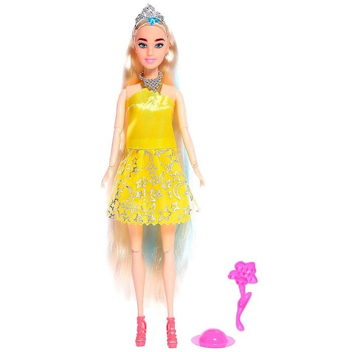 Кукла-модель шарнирная "Оля" в платье, с аксессуарами, #1