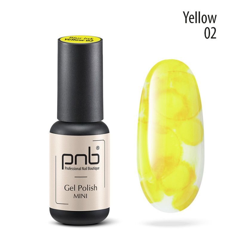 Аква-чернила для дизайна ногтей и маникюра PNB 4 мл UV/LED 02 желтые  #1