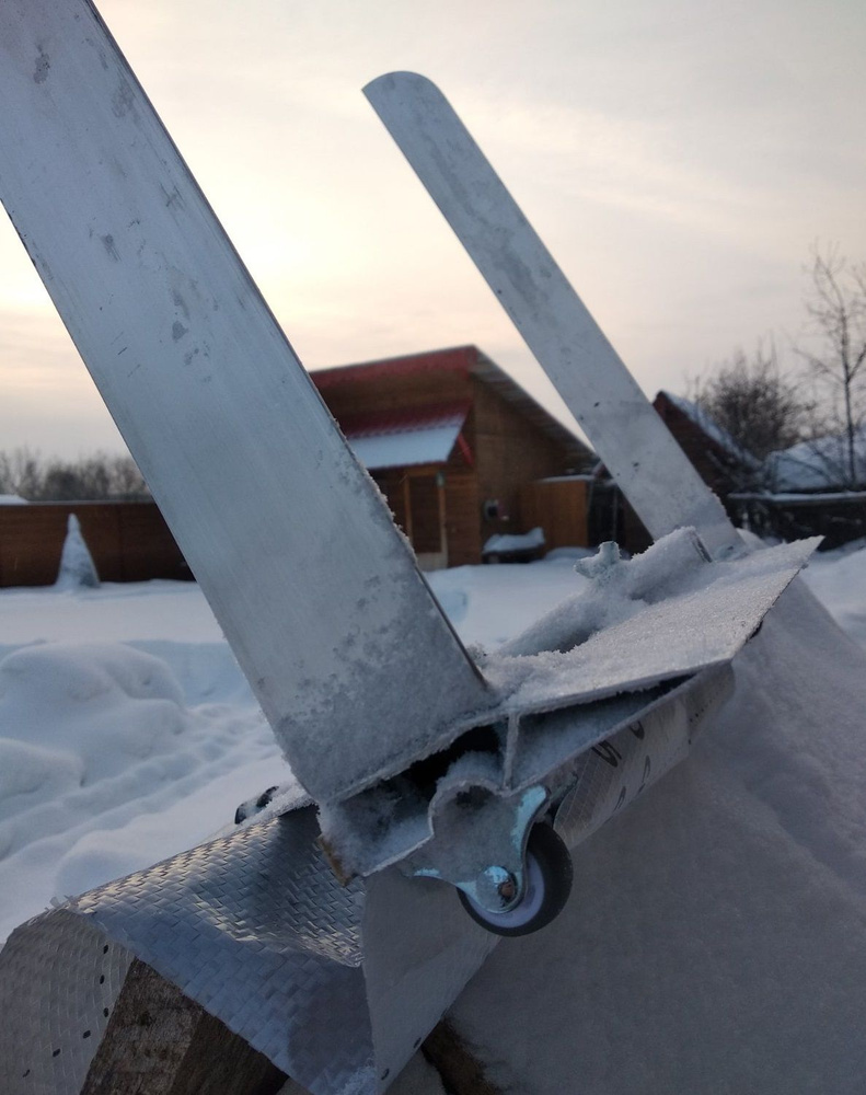 Скребок-резак для уборки снега с крыши с колесиками Ижик-8к, 8 м  #1