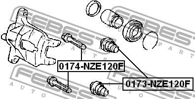 Febest Ремкомплект суппорта, арт. 0174-NZE120F, 1 шт. #1