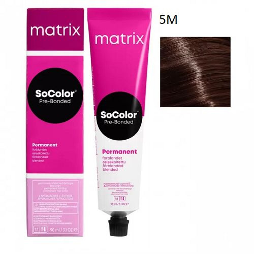 Крем краска MATRIX SoColor Pre-Bonded 5M, 90 мл #1