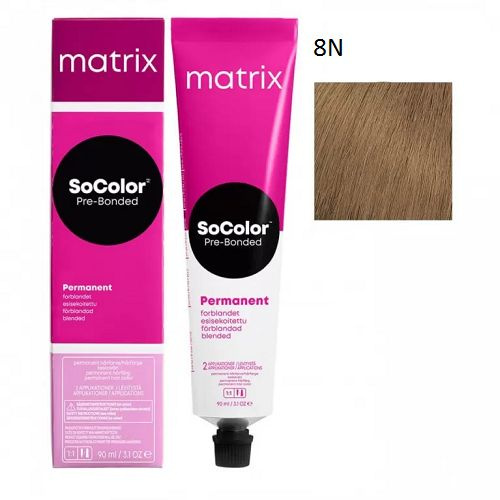 Крем краска MATRIX SoColor Pre-Bonded 8N, 90 мл #1