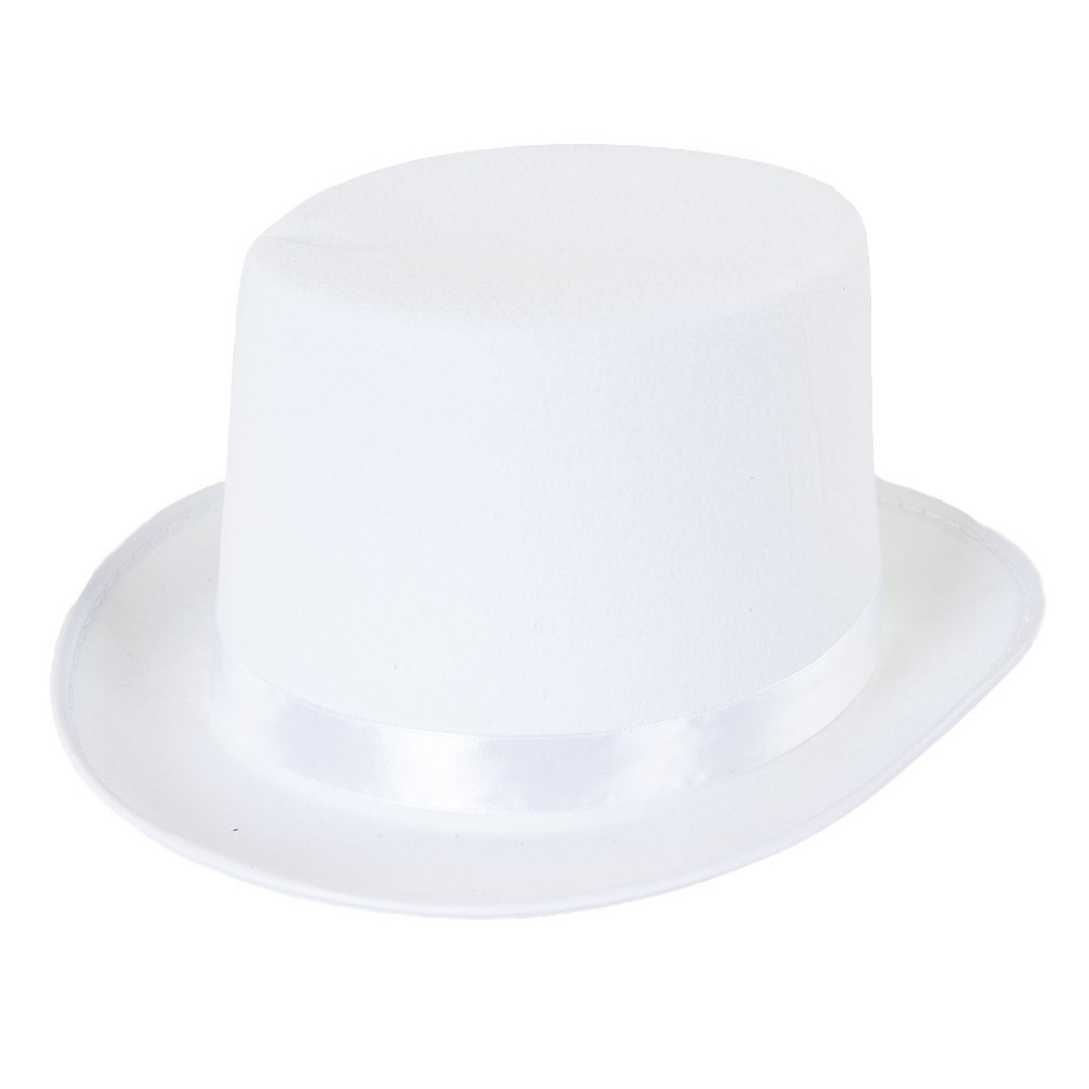 Карнавальная шляпа Цилиндр, размер 57, цвет белый #1