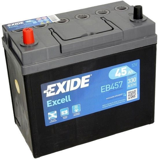 Аккумулятор автомобильный Exide Excell EB457 (45 A/h), 330A L+ JIS #1