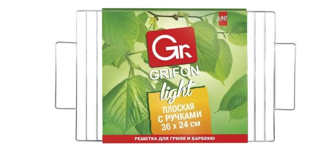 GRIFON Решетка Light, плоская, с ручками, 36х24 см #1