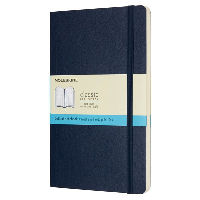 Блокнот в точку Moleskine CLASSIC SOFT QP619B20 13х21см мягкая обложка, синий сапфир  #1