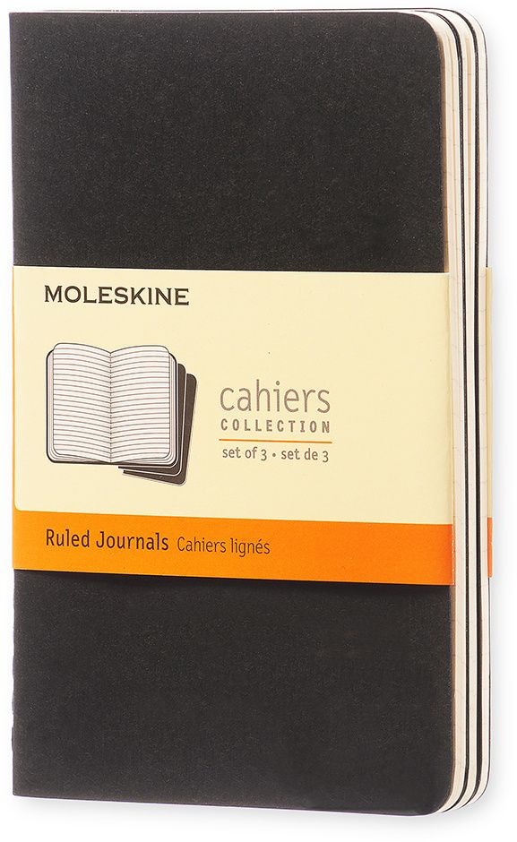 Блокнот в линейку Moleskine CAHIER JOURNAL QP311 9х14 см обложка картон 64стр.черный (3шт)  #1