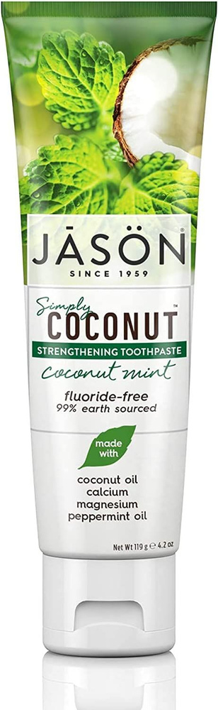 Jason Natural, Simply Coconut, укрепляющая зубная паста, кокос и мята, 119 г  #1