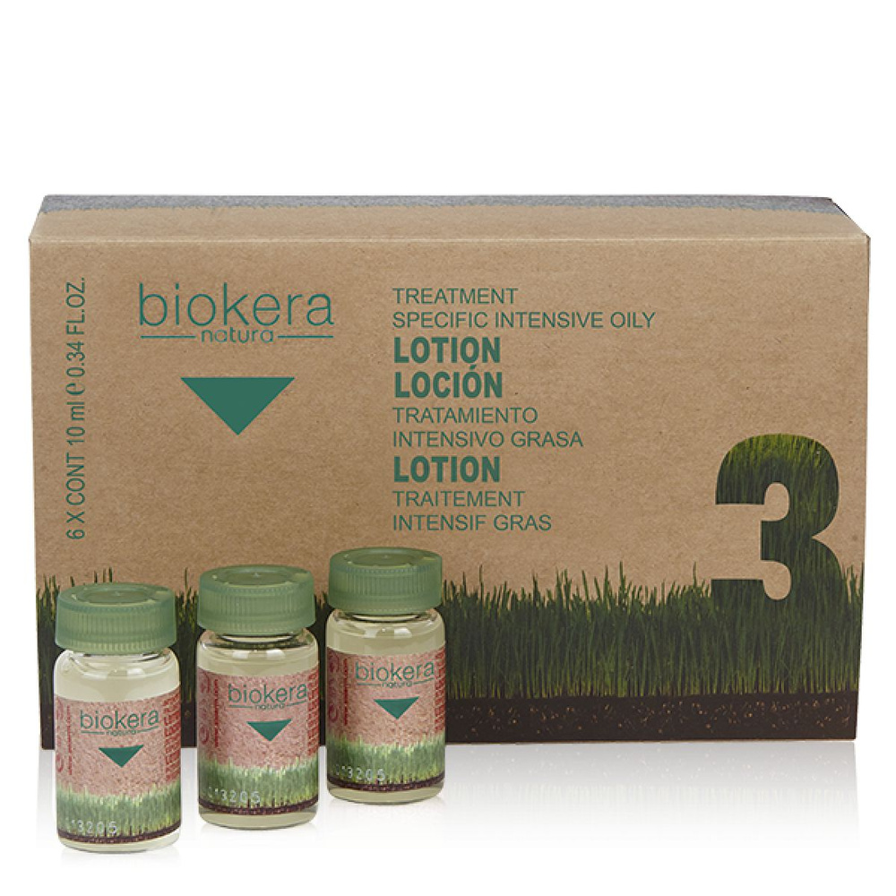 Salerm Лосьон для жирной кожи головы в ампулах 6х10 мл - Biokera Treatment Specific Intensive Oily  #1