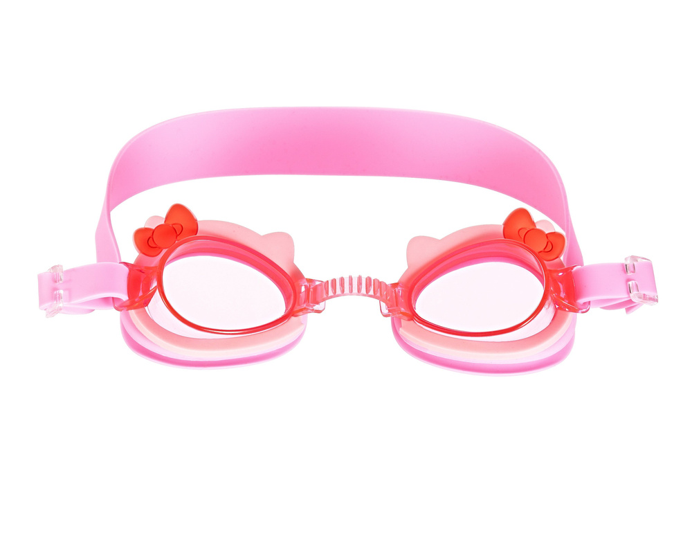 Очки для плавания детские, розовые / Детские очки для бассейна  #1