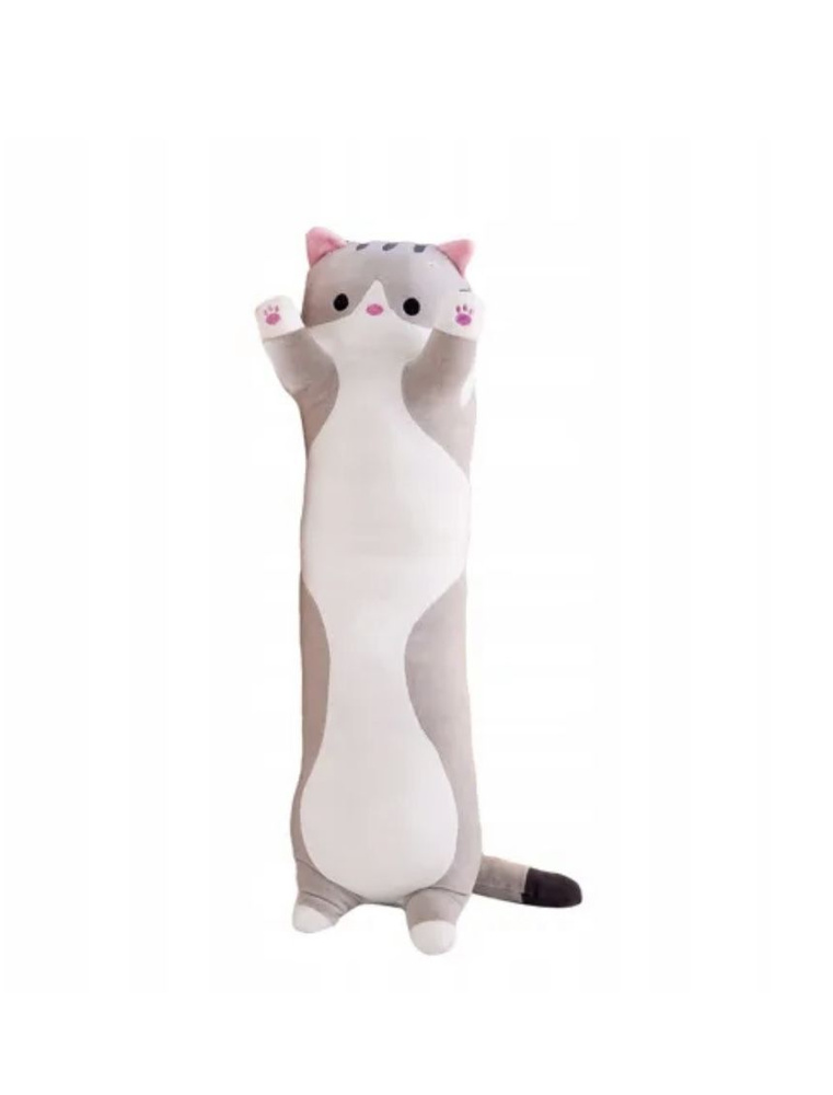 Мягкая игрушка кошка серый Long Cat/кот батон/длинный кот 110 см MUSADIK TOY  #1