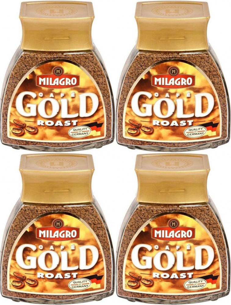 Кофе Milagro Gold натуральный растворимый, комплект: 4 упаковки по 190 г  #1