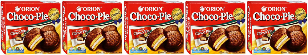 Пирожное Orion Choco Pie бисквитное 30 г х 12 шт, комплект: 5 упаковок по 360 г  #1