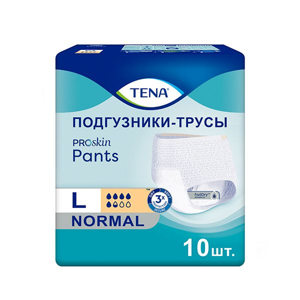 Подгузники-трусы Tena ProSkin Pants Normal Large, объем талии 100-135 см, 10 шт.  #1