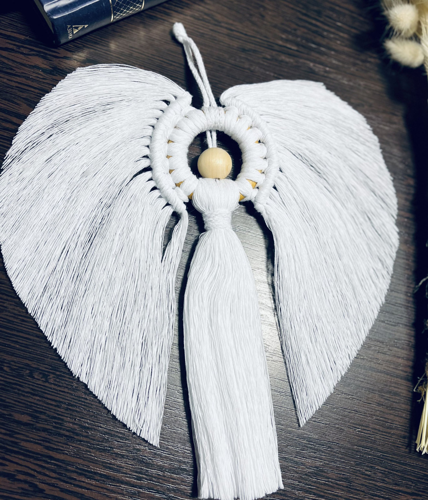 Ангел из макраме: оберег/ёлочная игрушка #1