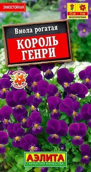 ВИОЛА Король Генри. Семена. Вес 0,1 гр. Многолетник. Аэлита  #1