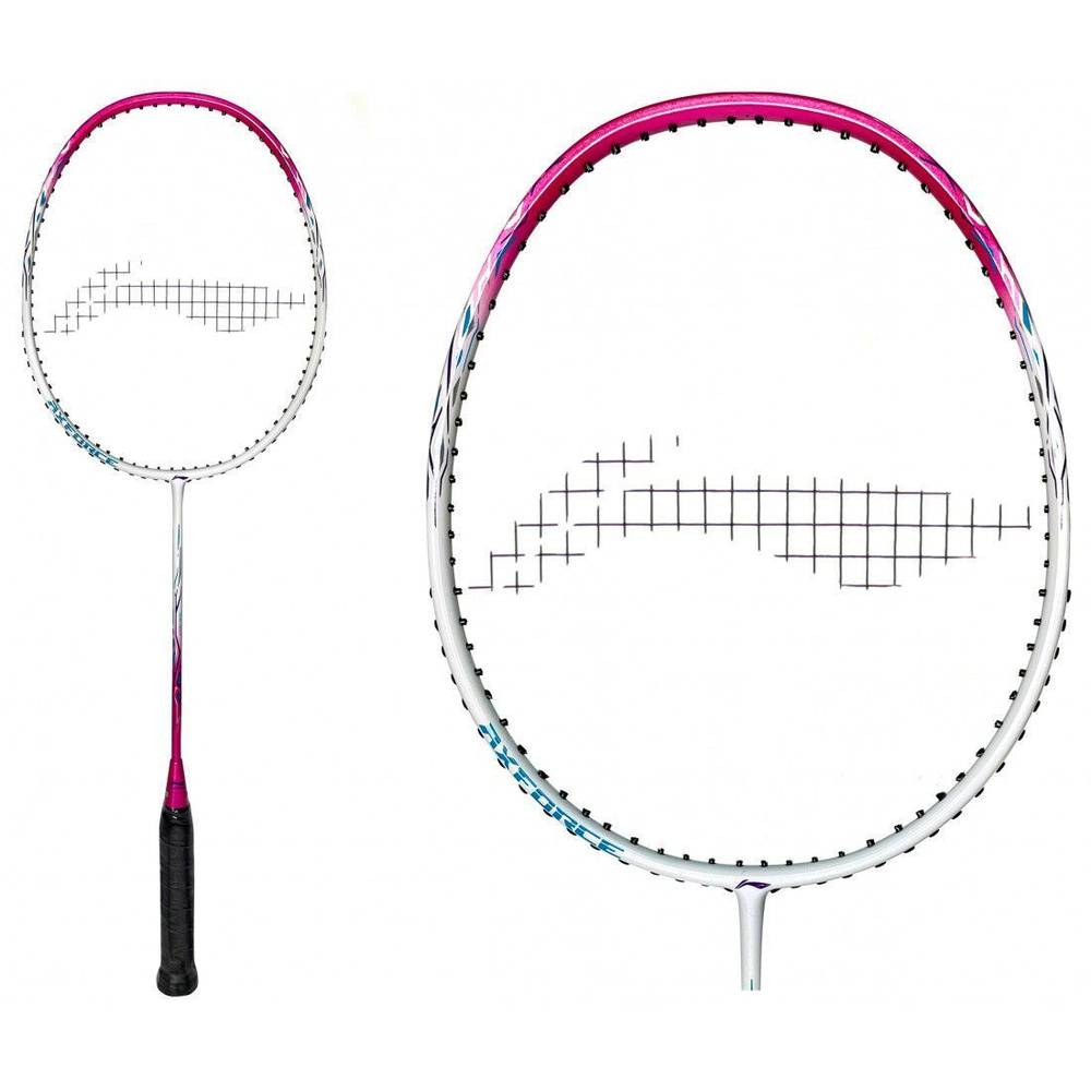 Ракетка для бадминтона Li-Ning AxForce 9 White Pink #1