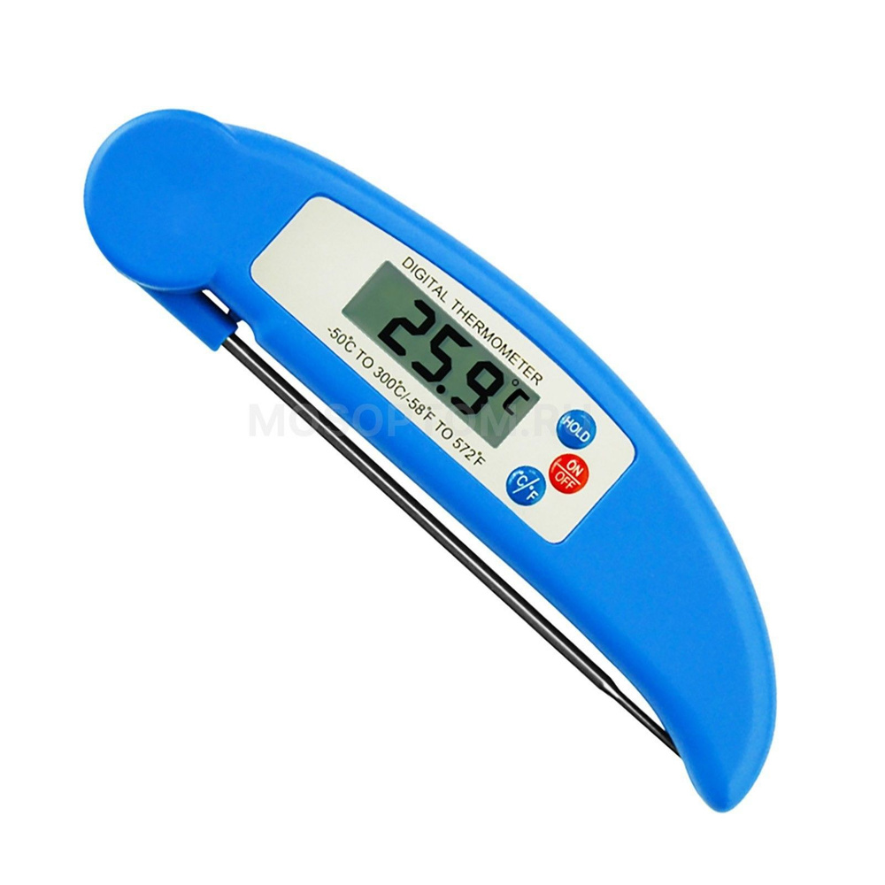 Термометр кулинарный складной синий, с щупом 11 см #1