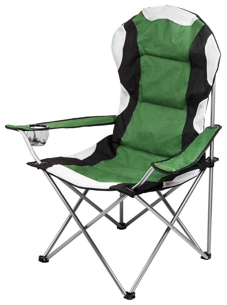 Кресло складное ARIZONE с держателем для бутылок и чехлом зеленое (42-606001)  #1