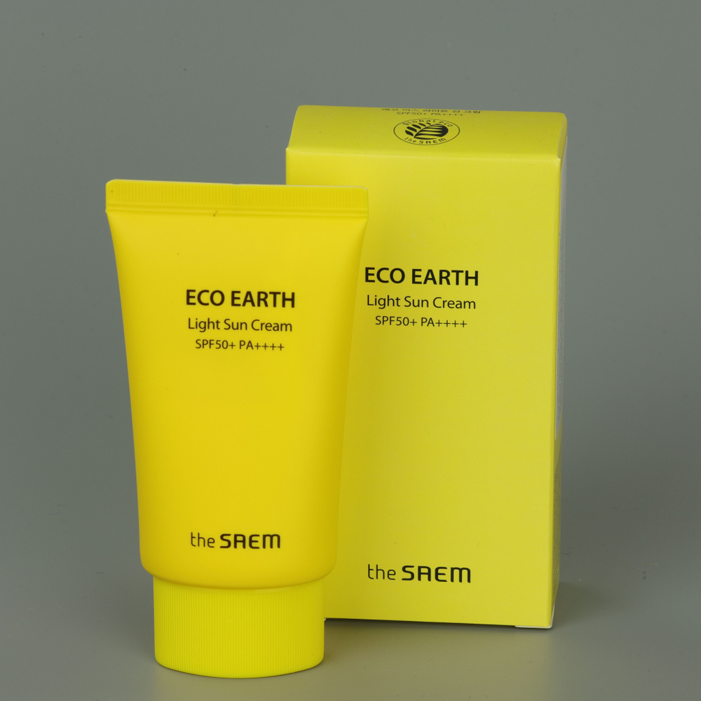 THE SAEM Крем Eco Earth Light Sun Cream SPF 50+ PA 50 г #1