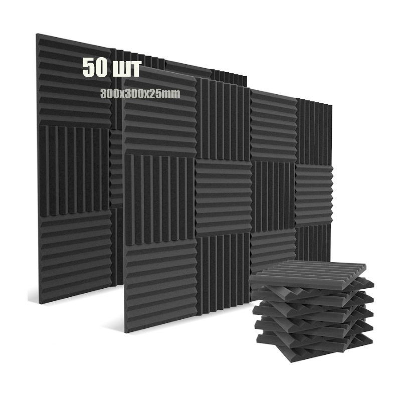 50 шт Акустический поролон ,Шумоизолирующий Звукоизолирующий поролон ...