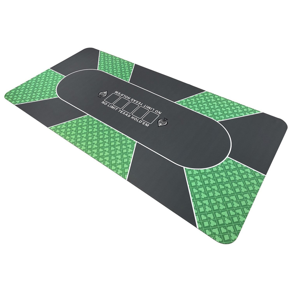 Сукно для игры в покер 120  240 см, зеленый/черный #1