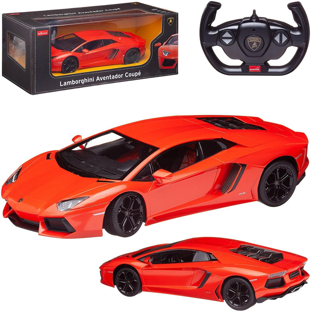Машина р/у 1:14 Lamborghini Aventador LP 700-4, цвет оранжевый, звуковые эффекты, 2 скорости  #1