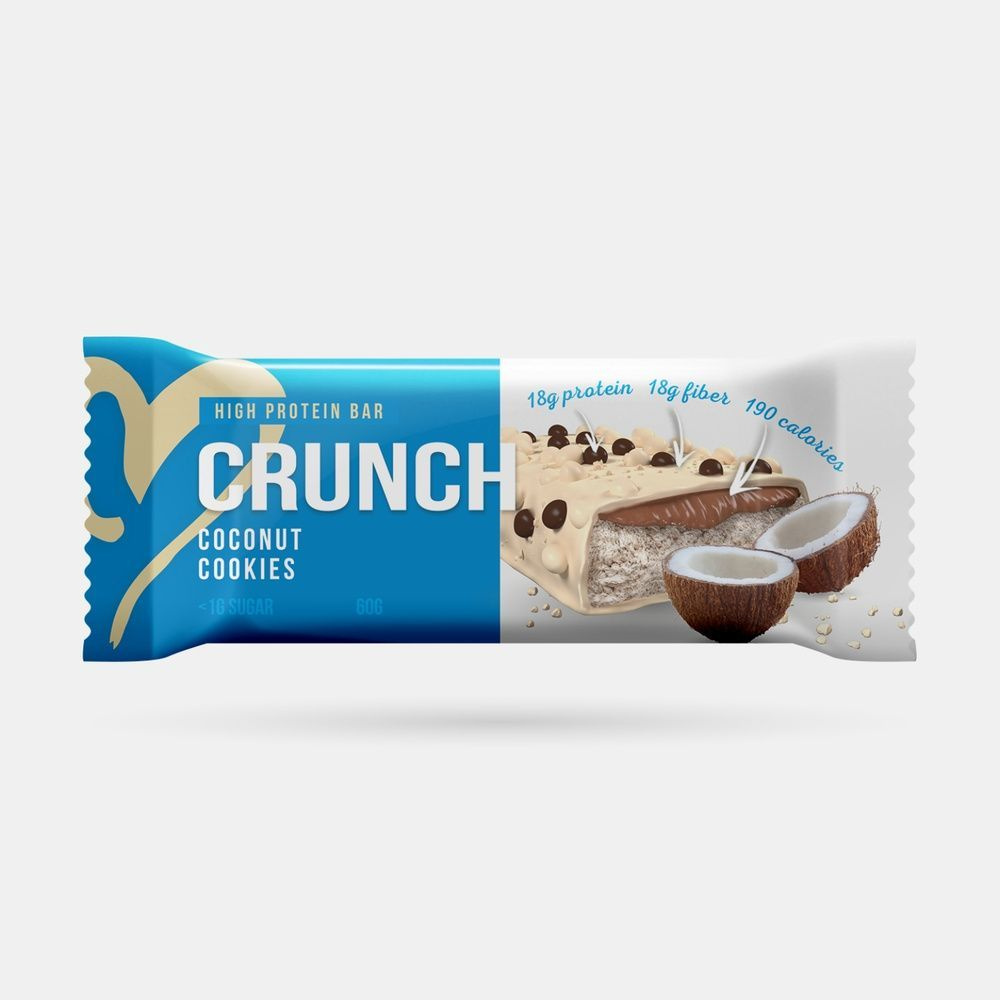 Батончик протеиновый BootyBar Crunch со вкусом Кокосовое печенье, 60г x4 штуки  #1